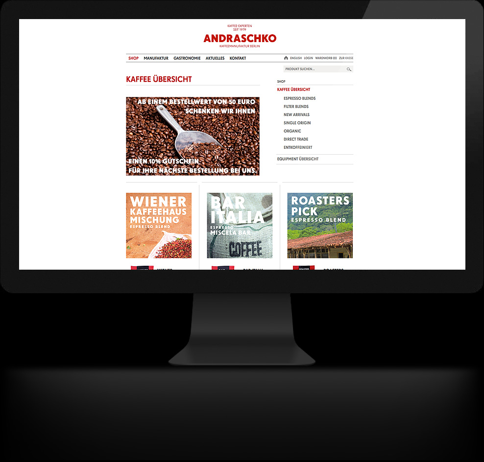 Shop Andraschko Kaffeemanufaktur